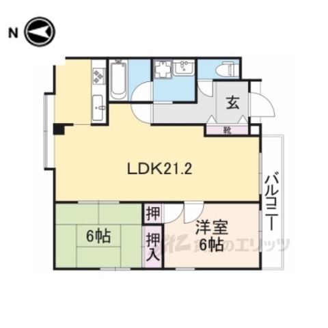 長浜市大戌亥町のマンションの間取り