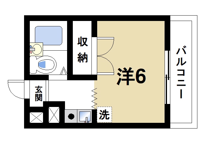 奈良市神殿町のマンションの間取り