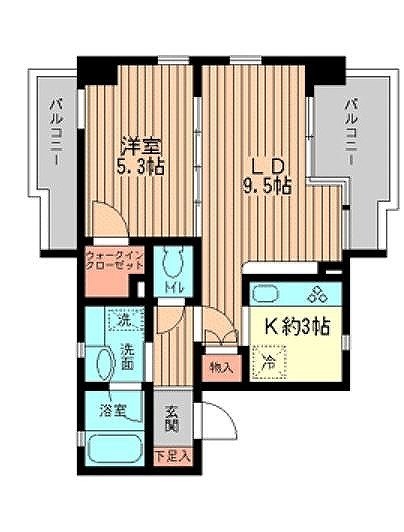 【横浜市西区岡野のマンションの間取り】