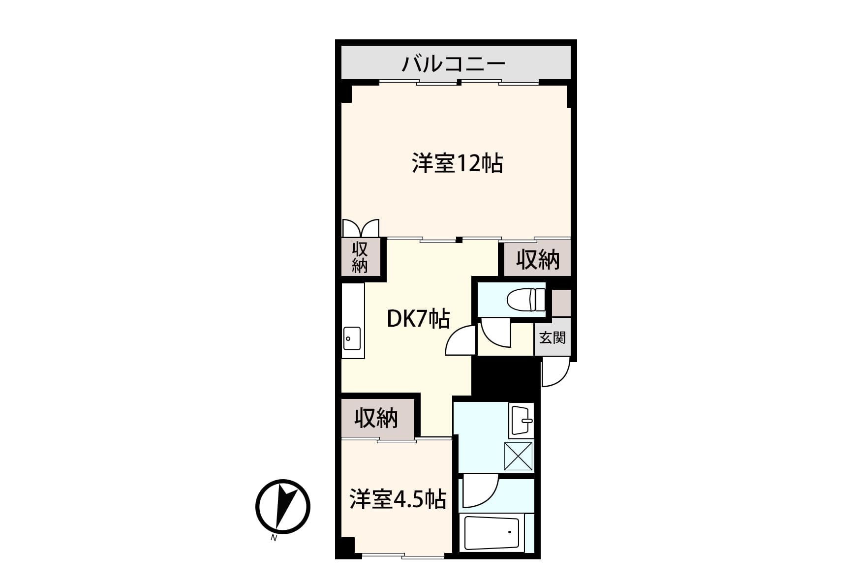 アシスト第10秋田マンションの間取り写真