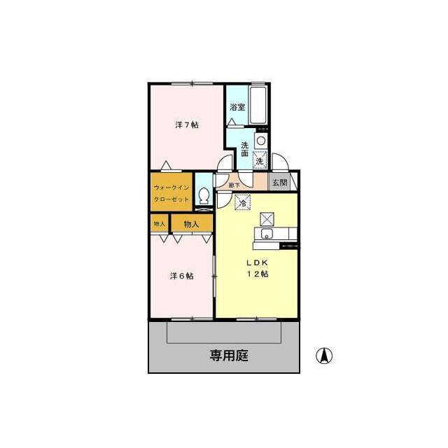 羽島郡笠松町米野のアパートの間取り