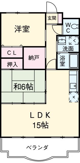 豊橋市東幸町のマンションの間取り