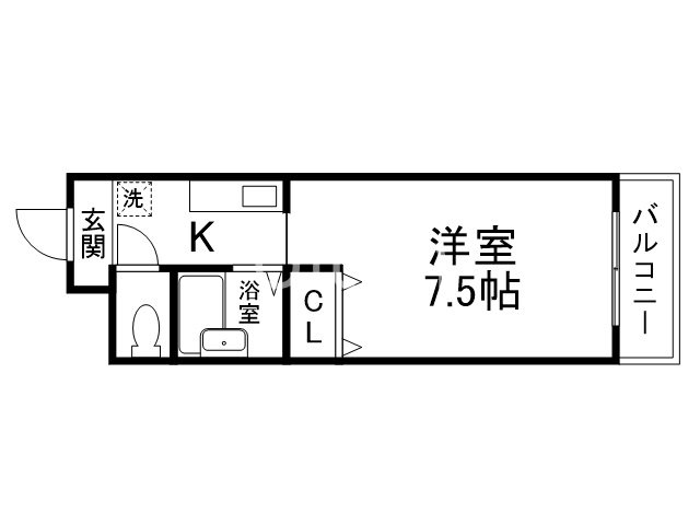 【ホワイトハイム北荒見の間取り】