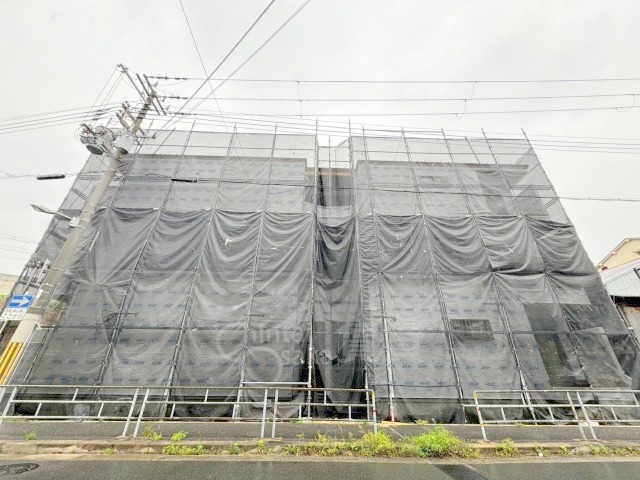 大阪市東淀川区下新庄のアパートの建物外観