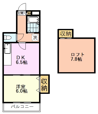 国立市富士見台のアパートの間取り