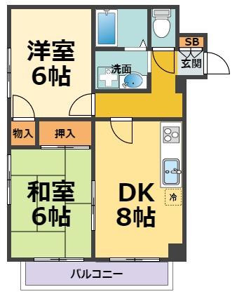 南川端マンションの間取り