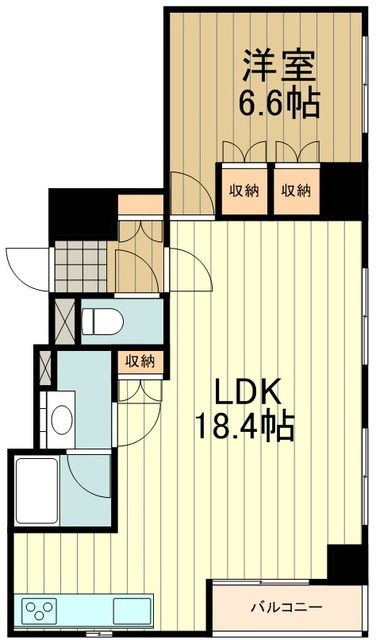 千代田区神田小川町のマンションの間取り