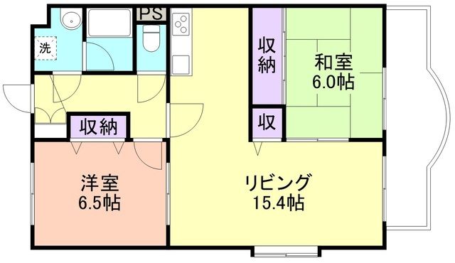 紀の川市打田のマンションの間取り