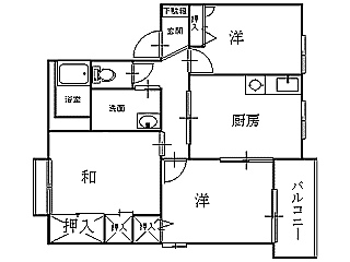 ディアス下長Bの間取り