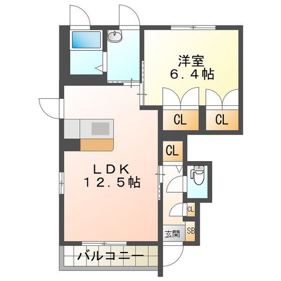 シャンテソラーレＡの間取り