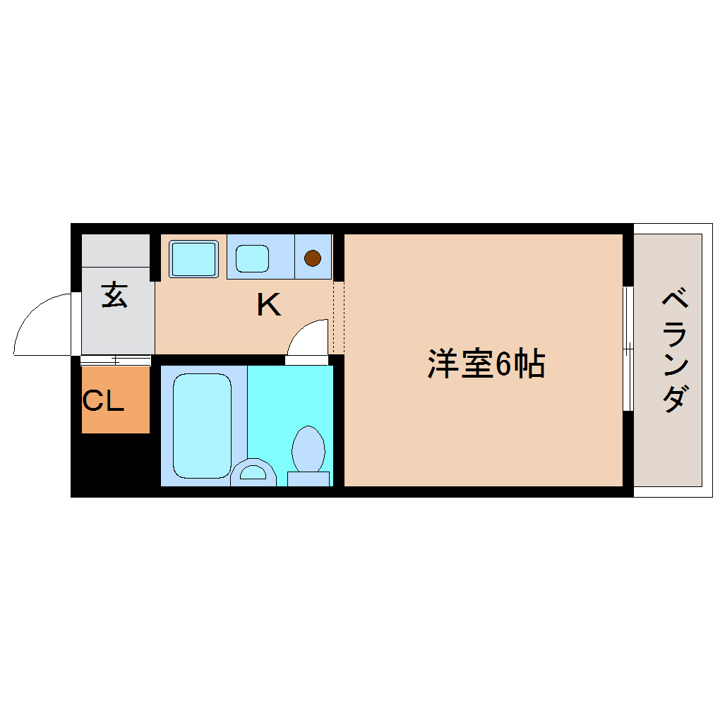 奈良市富雄北のマンションの間取り