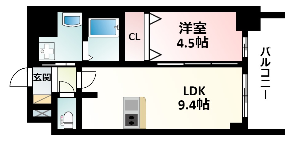 プレサンス新大阪ジェイズの間取り