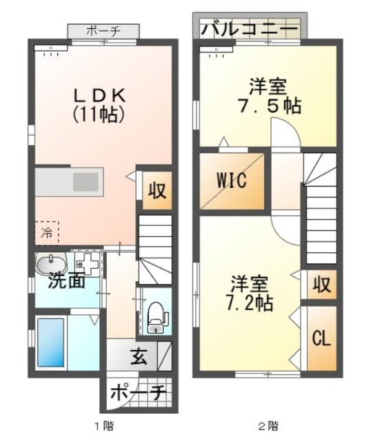 【ＬａＯｈａｎａ（ラオハナ）の間取り】