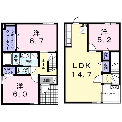 フルーレットの間取り