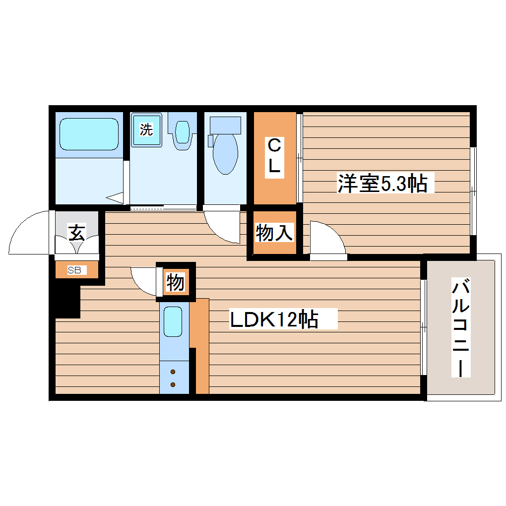 ラフェ・クレール八木山の間取り