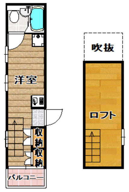 高槻市天神町のアパートの間取り