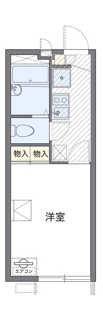 神戸市灘区篠原伯母野山町のアパートの間取り