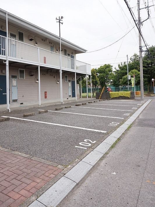 【野田市山崎のアパートの駐車場】