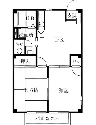 【野田市山崎のアパートの間取り】