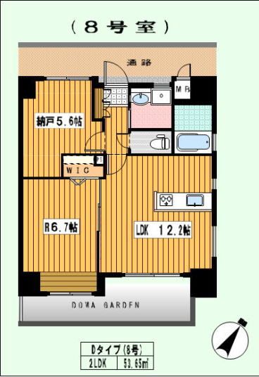 福岡市西区周船寺のマンションの間取り