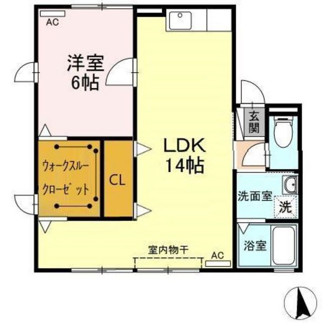 岐阜市一日市場北町のアパートの間取り