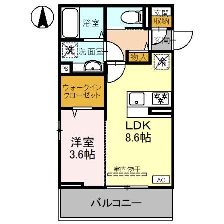 前橋市南町のアパートの間取り