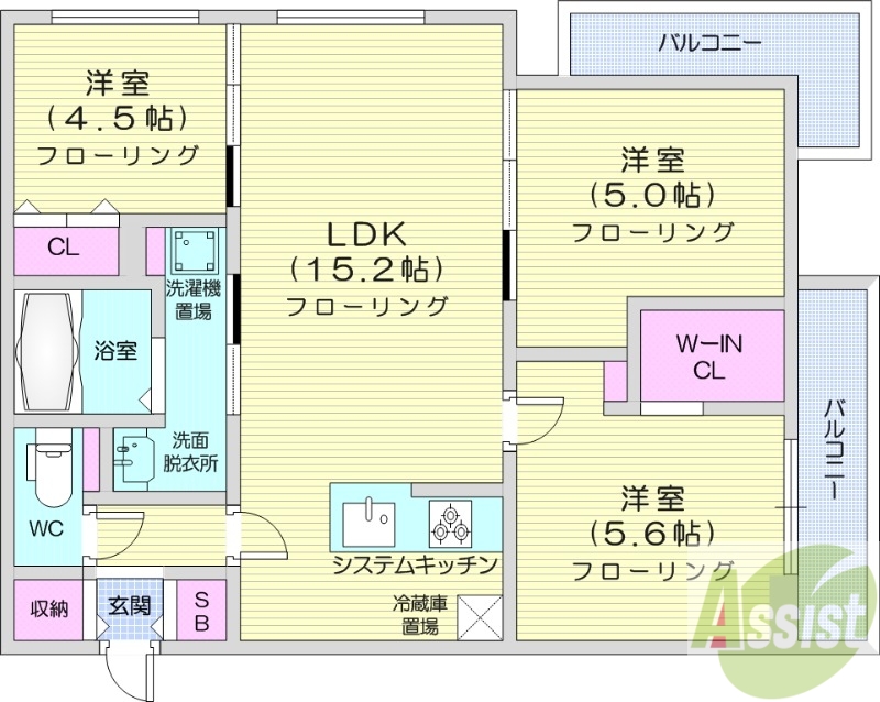 Crossbell524の間取り