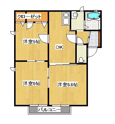 ハイツサンフラウァＤの間取り