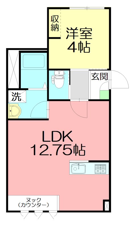 高座郡寒川町宮山のアパートの間取り