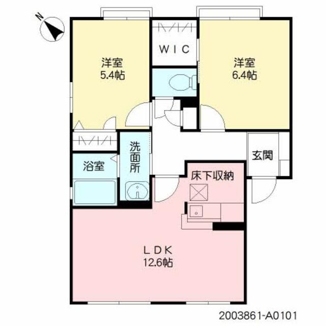 フェリーチェ学研台I　Ａ棟の間取り