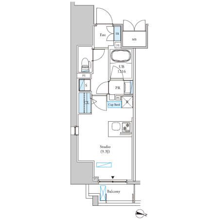 千葉市中央区中央のマンションの間取り