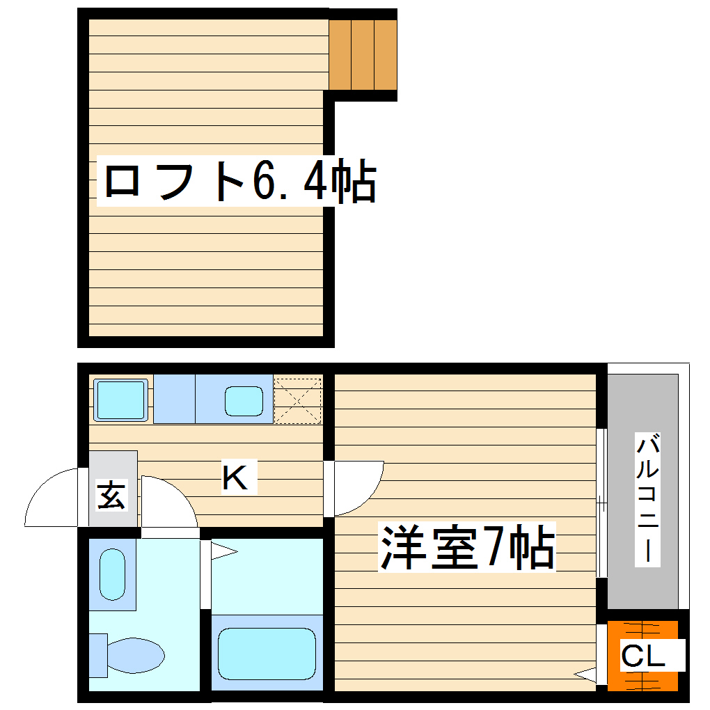 S.Kコーポの間取り