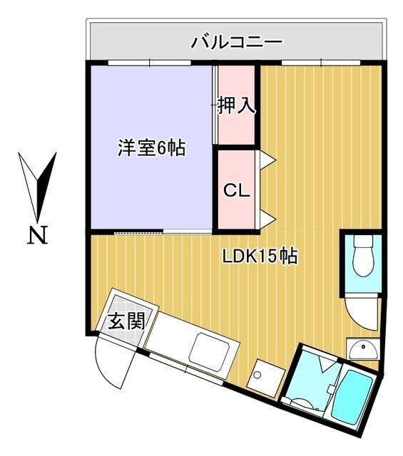 川崎市宮前区野川本町のマンションの間取り