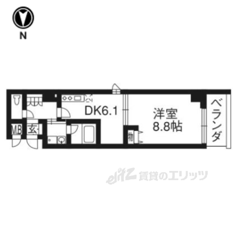 アスヴェル京都市役所前３の間取り