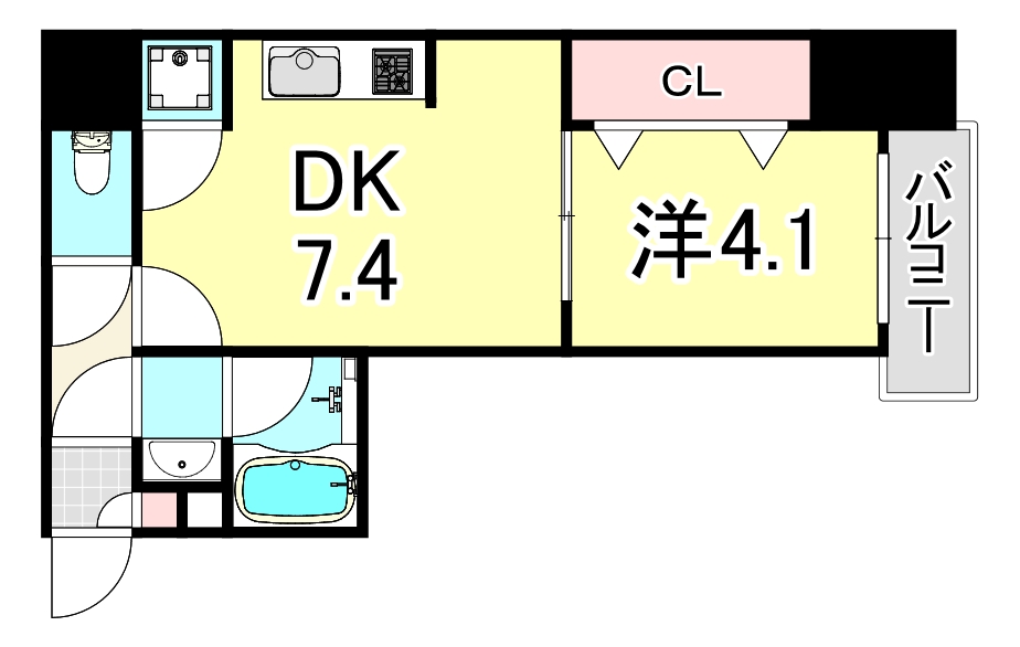 【尼崎市昭和南通のマンションの間取り】