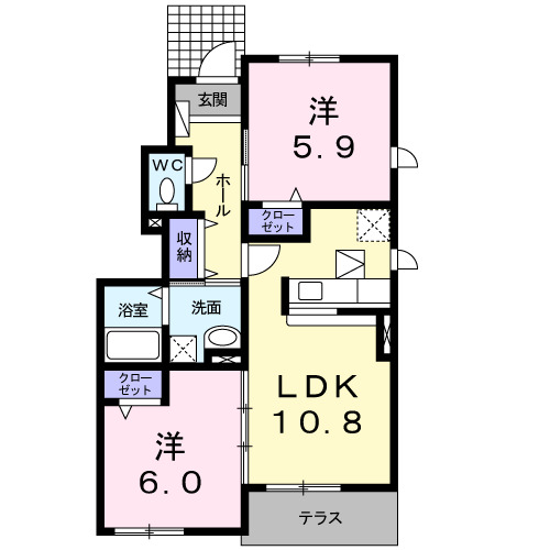 ソレイユ　２９４の間取り