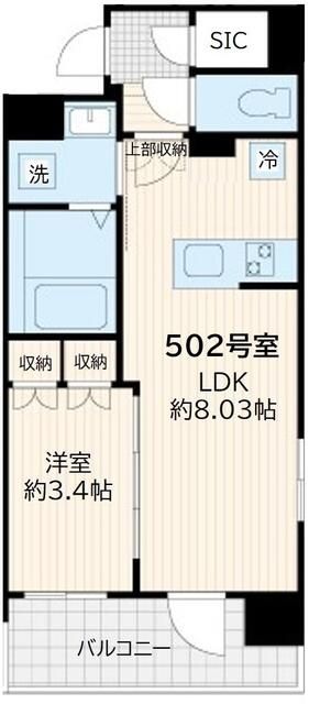 新宿区大京町のマンションの間取り