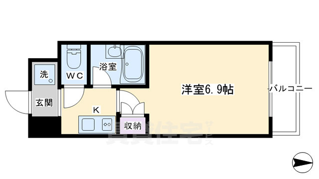 京都市下京区傘鉾町のマンションの間取り