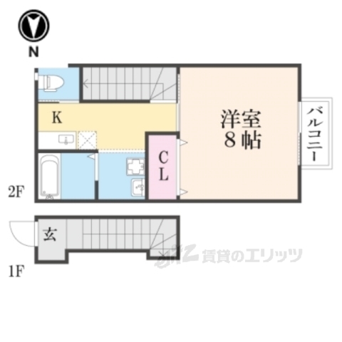 甲賀市水口町宇川のアパートの間取り