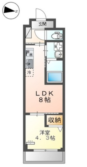 八王子市石川町のマンションの間取り