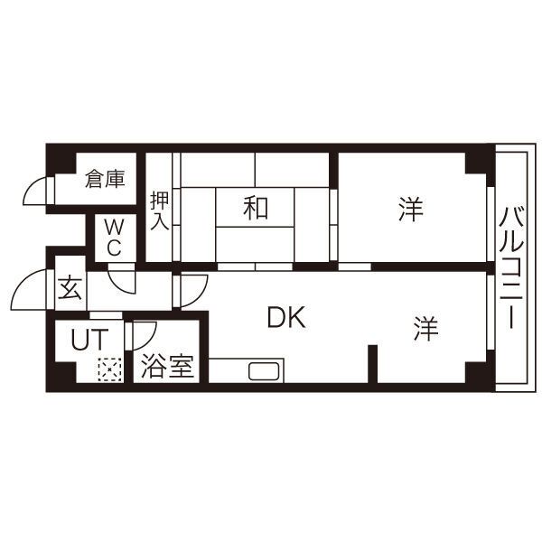 勧修寺ハイツの間取り