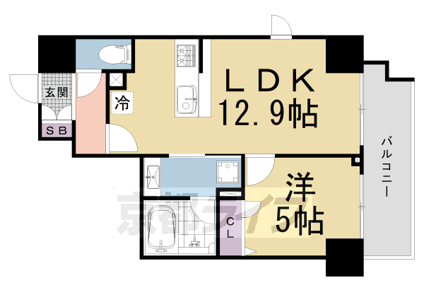 【京都市中京区神明町のマンションの間取り】