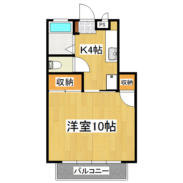 コーポ永友Ｄ棟の間取り