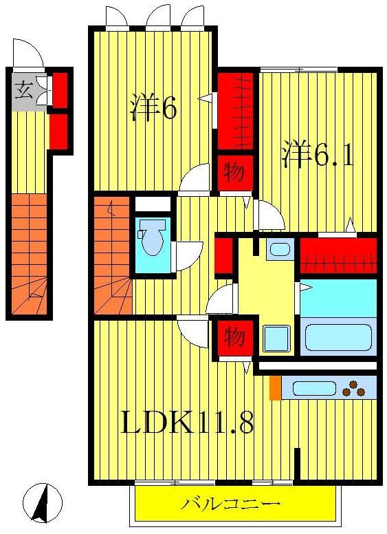 フリューリンクの間取り