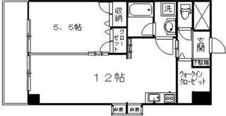 【倉敷市松島のマンションの間取り】