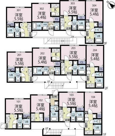 横須賀市追浜本町のアパートの間取り