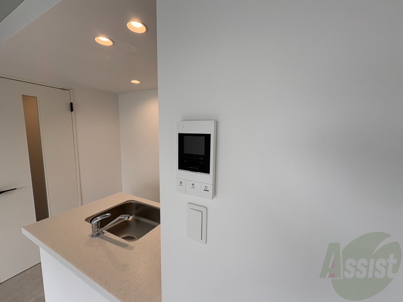 セキュリティ　インターホンです。オートロック付きで安心のマンションです。