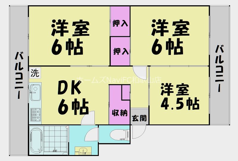 MS北島B棟の間取り写真