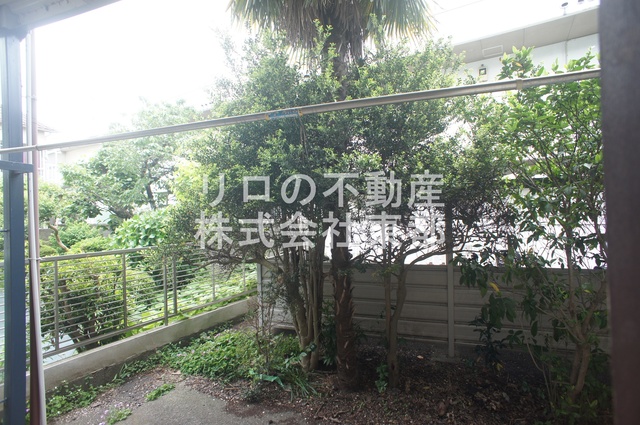 眺望　お部屋前には緑があるので、心癒されますね☆
