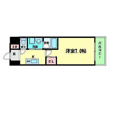インペリアル靭本町の間取り写真